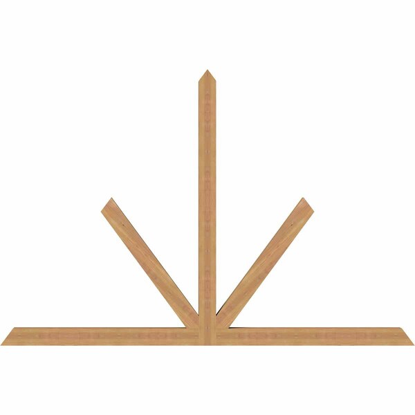 Ekena Millwork Saratoga Timber Gable Bracket, Western Red Cedar, 84"W x 56"H x 3 1/2"D x 3 1/2"F, 16/12 Pitch GBW084X56X0404SAR00SWR - main